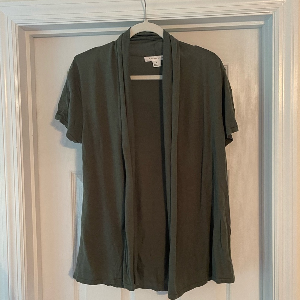 August Silk Forest Green Cardigan